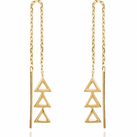 Woman gold plated Najat triangles yellow earring