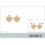 Woman gold plated Perçant hearts earring 2