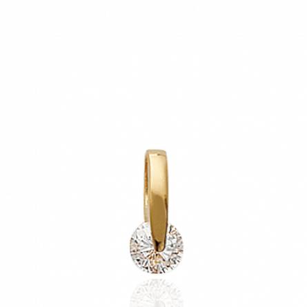 Woman gold plated Regard esthéte pendant