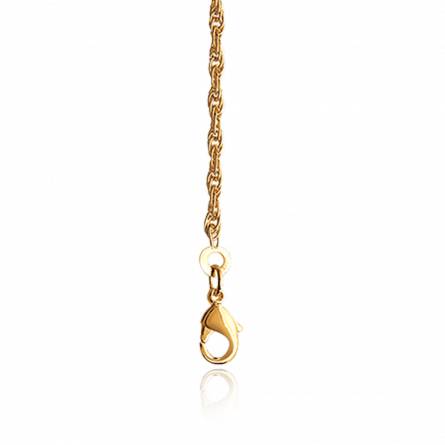 Woman gold plated rope chains