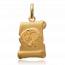 Woman gold plated scroll pendant mini