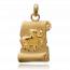 Woman gold plated scroll pendant mini