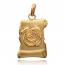 Woman gold plated scroll pendant mini