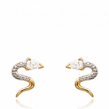Woman gold plated Serpenté earring