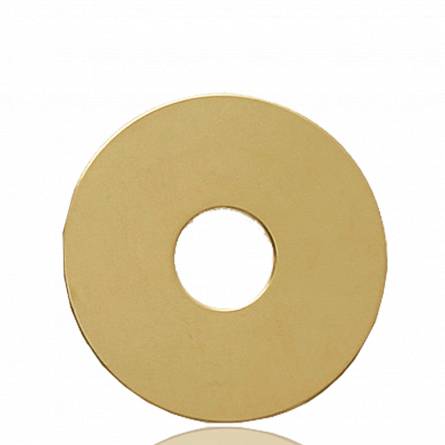 Woman gold plated Shilling  circular pendant