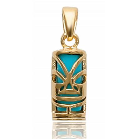 Woman gold plated Tahiti turquoise turquoise pendant