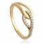 Woman gold plated  tendre croisement ring mini
