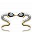 Woman gold plated Tentation black earring mini