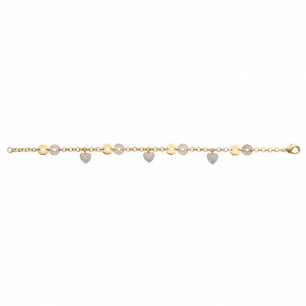 Woman gold plated Tentation hearts bracelet