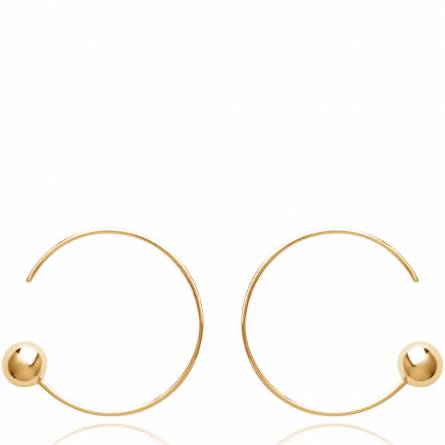 Woman gold plated Terline circular earring