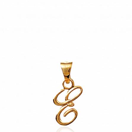Woman gold plated Traditionnel letters pendant