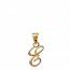 Woman gold plated Traditionnel letters pendant mini