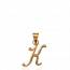 Woman gold plated Traditionnel letters pendant mini