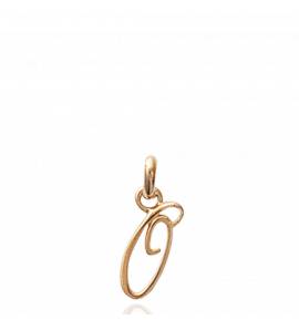 Woman gold plated Traditionnel letters pendant