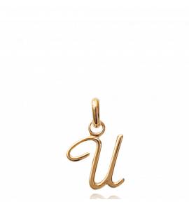 Woman gold plated Traditionnel letters pendant