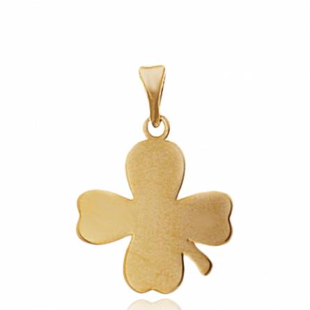 Woman gold plated  trêfle d'orientation trèfle pendant