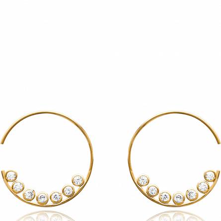 Woman gold plated Vesna creoles earring