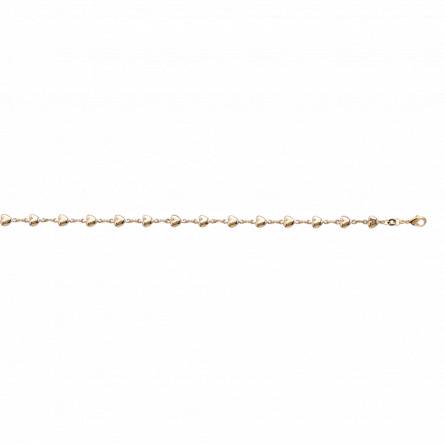 Woman gold plated Volute hearts bracelet