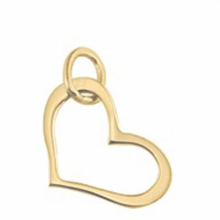 Woman gold Transi hearts pendant