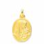 Woman gold Vierge Marie et son enfant Jésus medaillon pendant mini