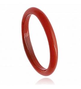 Woman lava stone Désir éclat red ring