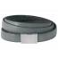 Woman leather Plat triple grey bracelet mini