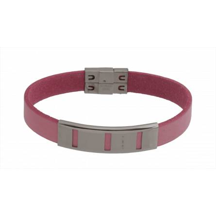 Woman leather Tania pink bracelet