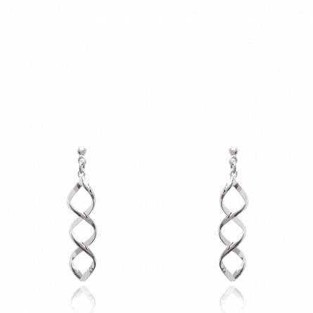 Woman rhodium alloy Aussie circular earring