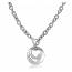 Woman rhodium alloy Imagina hearts necklace mini