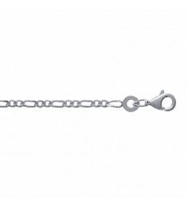 Woman silver 1-2 figaro bracelet