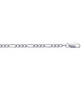 Woman silver 1-3 3mm figaro bracelet