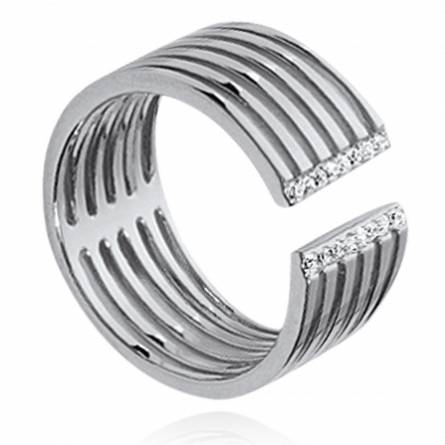 Woman silver Abélard grey ring