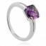 Woman silver Abegail purple ring mini