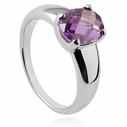 Woman silver Abeni purple ring