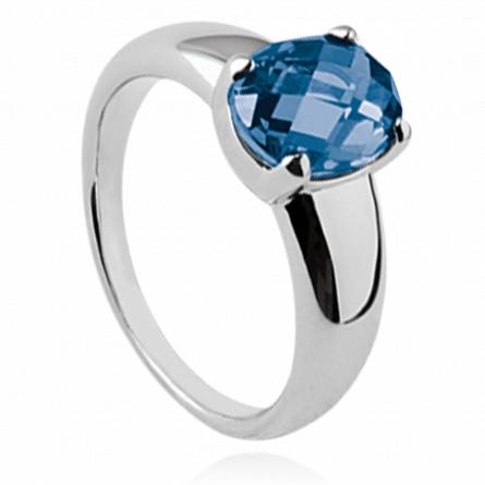 Woman silver Abigayle blue ring