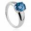 Woman silver Abigayle blue ring mini