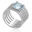 Woman silver Adara turquoise ring mini