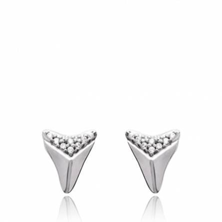 Woman silver Adelphe triangles earring