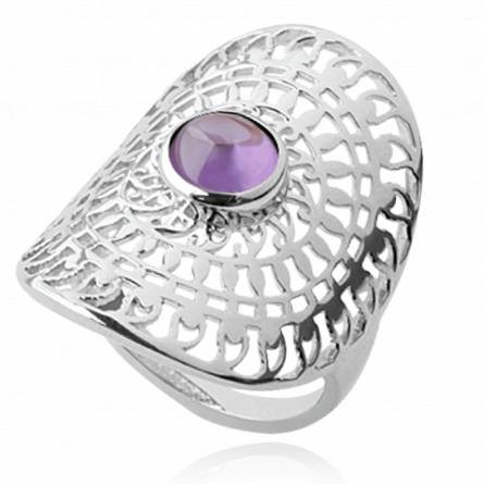 Woman silver Alisha purple ring