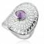 Woman silver Alisha purple ring mini