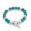 Woman silver Émotion beaded turquoise charms mini