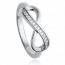 Woman silver Anke infinity ring mini