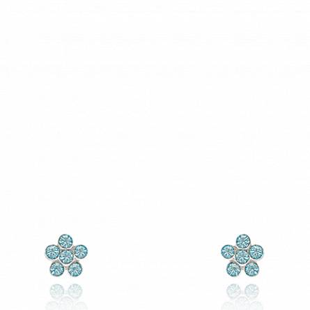 Woman silver Apphia blue earring
