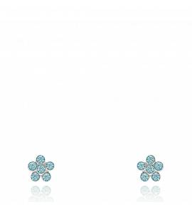 Woman silver Apphia blue earring