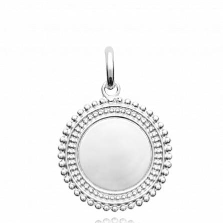 Woman silver Astrithr circular pendant