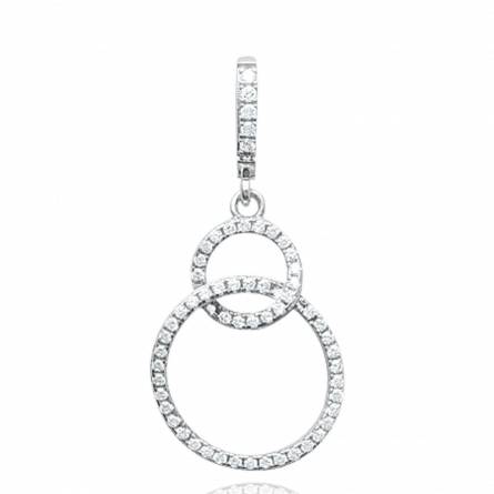 Woman silver Basmath circular pendant