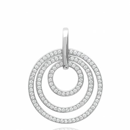 Woman silver Bertha circular pendant