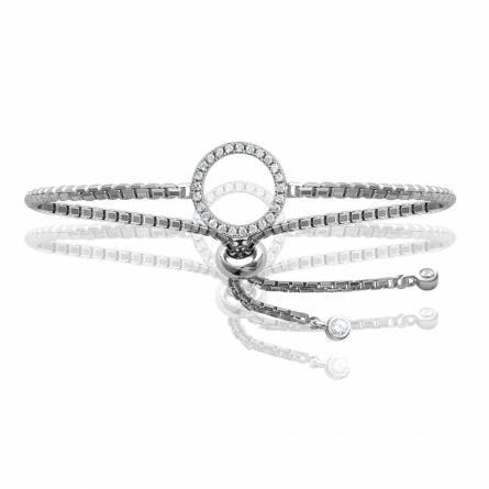Woman silver Cercle grey bracelet