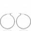 Woman silver circular earring mini