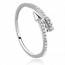 Woman silver Coralise grey ring mini